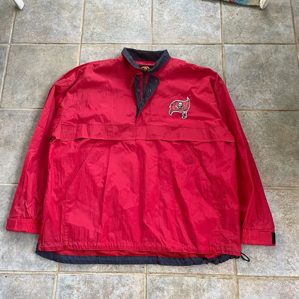 Vintage 90s Tampa Bay Buccaneers NFL Nylon Windbreaker Jacket Size XXL (38)